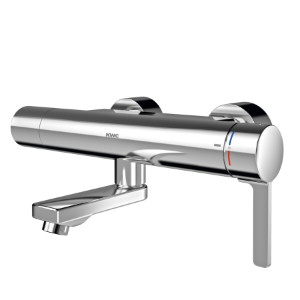 Picture of KWC F5L-Therm F5LT1014 Thermostat-Wandbatterie mit Rückflussverhinderer:ja, Berechnungsdurchfluss Trinkwasser:0.07 l/s, Berechnungsdurchfluss Warmwasser:0.07 l/s, Art.Nr. : 2030066492