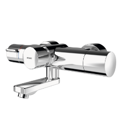 Picture of KWC F5S-Therm F5ST1005 Selbstschluss-Thermostatarmatur mit Rückflussverhinderer:ja, Berechnungsdurchfluss Trinkwasser:0.07 l/s, Berechnungsdurchfluss Warmwasser:0.07 l/s, Art.Nr. : 2030040243