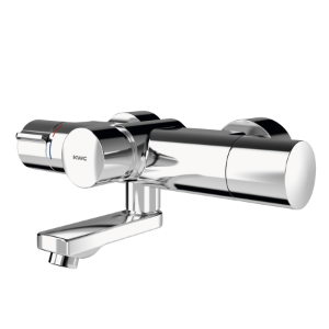 Picture of KWC F5S-Therm F5ST1005 Selbstschluss-Thermostatarmatur mit Rückflussverhinderer:ja, Berechnungsdurchfluss Trinkwasser:0.07 l/s, Berechnungsdurchfluss Warmwasser:0.07 l/s, Art.Nr. : 2030040243