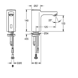 Picture of KWC F5E F5EV1008 Elektronik-Standventil mit Rückflussverhinderer:nein, Berechnungsdurchfluss Trinkwasser:0.1 l/s, A3000 open-kompatibel:ja, Art.Nr. : 2030039438