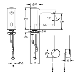 Picture of KWC F5E F5EV1007 Elektronik-Standventil mit Rückflussverhinderer:nein, Berechnungsdurchfluss Trinkwasser:0.1 l/s, A3000 open-kompatibel:nein, Art.Nr. : 2030039437