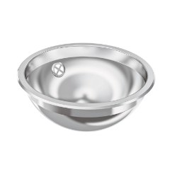 Picture of KWC RONDO RNDH260 Einlege- und Unterbau-Rundbecken Beckenposition:mittig, Becken: Höhe:118 mm, Oberflächenbehandlung des Beckens:hochglanzpoliert, Art.Nr. : 2000056335