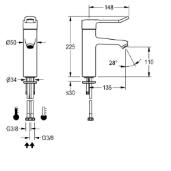 Picture of KWC F4LT-Med F4LT1002 Thermostat-Standbatterie mit Rückflussverhinderer:nein, Drucklos:nein, mit Filter:ja, Art.Nr. : 2030066749