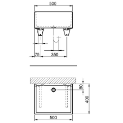Picture of KWC SIRIUS SIRW810 Ausgussbecken Rost:optional, Material:mineralischer Werkstoff, Materialtyp:Miranit, Art.Nr. : 2000101109
