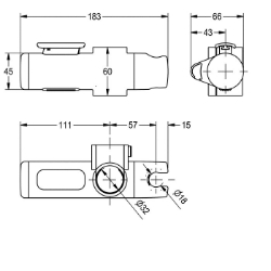Picture of KWC CONTINA CNTX268 Duschkopfhalter Rückenlehne:nein, Material:Kunststoff, Gesamttiefe:66 mm, Art.Nr. : 2030038268