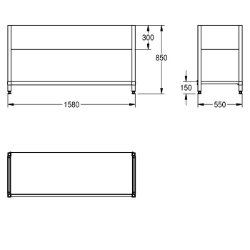 Picture of KWC MAXF160-60 Untergestell zu Maxima Material:Edelstahl, Materialtyp:1.4301 Chromnickelstahl V2A, Materialstärke:1 mm, Art.Nr. : 2000057112
