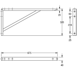 Picture of KWC MAXIMA MAXB700 Konsole Material:Edelstahl, Materialtyp:1.4301 Chromnickelstahl V2A, Materialstärke:1.5 mm, Art.Nr. : 2000057094
