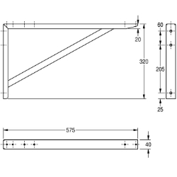 Picture of KWC MAXIMA MAXB600 Konsole Material:Edelstahl, Materialtyp:1.4301 Chromnickelstahl V2A, Materialstärke:1.5 mm, Art.Nr. : 2000057092