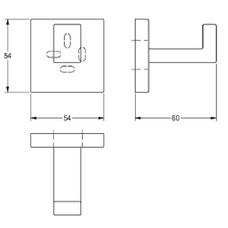 Picture of KWC CUBUS CUBX010HP Kleiderhaken einzeln Anzahl der Haken:1, Material:Edelstahl, Materialtyp:1.4301 Chromnickelstahl V2A, Art.Nr. : 2000106359