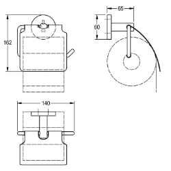 Picture of KWC FIRMUS FIRX111HP WC-Rollenhalter Füllmenge:1, Schloss:kein Schloss, Material:Edelstahl, Art.Nr. : 2000106289