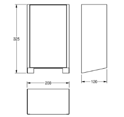 Picture of KWC EXOS. ZEXOS220W Front EXOS220 ESG-Glas weiß , Art.Nr. : 2030035360
