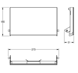 Picture of KWC EXOS. ZEXOS676W Front EXOS676 ESG-Glas weiß , Art.Nr. : 2030034711