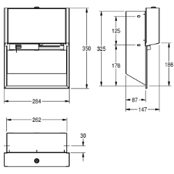 Picture of KWC EXOS. EXOS676EB WC-Doppelrollenhalter Maximale Tiefe/Durchmesser Verbrauchsmaterial:120 mm, Maximale Breite Verbrauchsmaterial:100 mm, Füllmenge:2, Art.Nr. : 2030034644