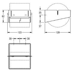 Picture of KWC EXOS. EXOS675X WC-Rollenhalter Maximale Tiefe/Durchmesser Verbrauchsmaterial:120 mm, Maximale Breite Verbrauchsmaterial:110 mm, Füllmenge:1, Art.Nr. : 2030031170