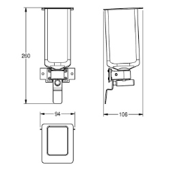 Picture of KWC EXOS. ZEXOS618K Umrüstkit auf EXOS618 Gesamttiefe:107 mm, Gesamthöhe:261 mm, Gesamtbreite:94 mm, Art.Nr. : 2030022956