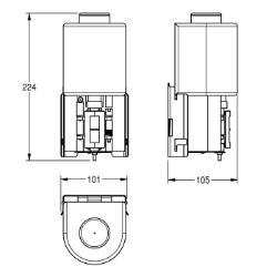 Picture of KWC EXOS. ZEXOS625K Umrüstkit auf EXOS625 Gesamttiefe:105 mm, Gesamthöhe:107 mm, Gesamtbreite:101 mm, Art.Nr. : 2030022954
