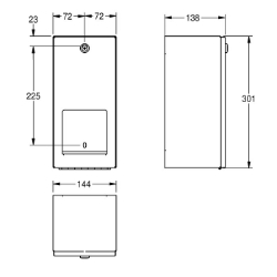 Picture of KWC RODAN RODX672 WC-Rollenhalter Maximale Tiefe/Durchmesser Verbrauchsmaterial:115 mm, Maximale Breite Verbrauchsmaterial:115 mm, Füllmenge:2, Art.Nr. : 2000090072