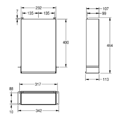 Picture of KWC RODAN RODX600ME Papierhandtuchspender Maximale Tiefe/Durchmesser Verbrauchsmaterial:85 mm, Maximale Breite Verbrauchsmaterial:270 mm, Füllmenge:800, Art.Nr. : 2000090058
