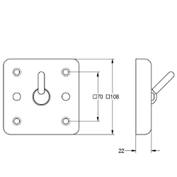 Picture of KWC HEAVY-DUTY HDTX692 Kleiderhaken Anzahl der Haken:1, Material:Edelstahl, Materialtyp:1.4301 Chromnickelstahl V2A, Art.Nr. : 2000090046