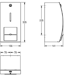 Picture of KWC STRATOS STRX671 WC-Rollenhalter Maximale Tiefe/Durchmesser Verbrauchsmaterial:120 mm, Maximale Breite Verbrauchsmaterial:100 mm, Füllmenge:2, Art.Nr. : 2000057395