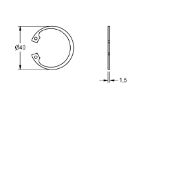 Picture of KWC ASSX9003 Sicherungsring Gesamttiefe:40 mm, Gesamthöhe:1.5 mm, Gesamtbreite:40 mm, Art.Nr. : 2030048357