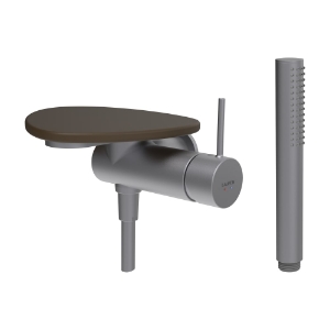 Bild von LAUFEN - ADA - Duschenmischer zu Simibox 1-Point, Ablage ohne Loch, mit Kunststoffschlauch 1600 mm, mit Handbrause TwinStick, Art.Nr. :HF506755504060