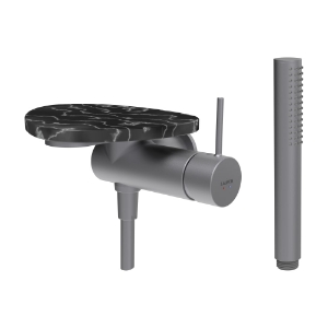 Bild von LAUFEN - ADA - Duschenmischer zu Simibox 1-Point, Ablage ohne Loch, mit Kunststoffschlauch 1600 mm, mit Handbrause TwinStick, Art.Nr. :HF506755506060