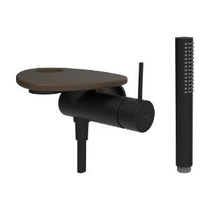 Bild von LAUFEN - ADA - Duschenmischer zu Simibox 1-Point, Ablage mit Loch, mit Kunststoffschlauch 1600 mm, mit Handbrause TwinStick, Art.Nr. :HF506755514000