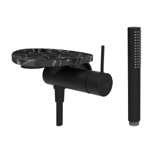 Bild von LAUFEN - ADA - Duschenmischer zu Simibox 1-Point, Ablage mit Loch, mit Kunststoffschlauch 1600 mm, mit Handbrause TwinStick, Art.Nr. :HF506755516000