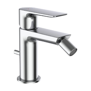 Bild von LAUFEN - CITYPLUS - Bidetmischer, Ausladung 108 mm, Festauslauf, mit Ablaufventil, Chrom, Art.Nr. :HF505310100000