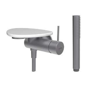 Bild von LAUFEN - ADA - Duschenmischer zu Simibox 1-Point, Ablage ohne Loch, mit Kunststoffschlauch 1600 mm, mit Handbrause TwinStick, Art.Nr. :HF506755502060