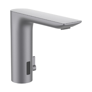 Bild von LAUFEN - CITYTRONIC - Elektronisches Standventil für Waschtisch Mit IR-Sensoren, Ausladung 135 mm Festauslauf, Mit Batterie 6V, PVD inox look, Art.Nr. :HF707005423060