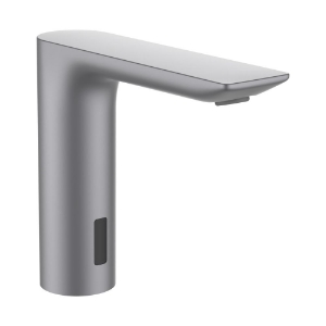 Bild von LAUFEN - CITYTRONIC - Elektronisches Standventil, für Waschtisch für Kaltoder, Mit IR-Sensoren, Ausladung 135 mm, Festauslauf, Mit Batterie 6V, PVD inox look, Art.Nr. :HF707006423060