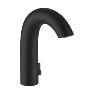 Bild von LAUFEN - CURVETRONIC - Curvetronic, elektronischer Waschtischmischer, fester Auslauf, Ausladung 135 mm, mit Netzgerät, PVD Titanschwarz matt, Art.Nr. :HF707153428000