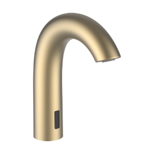 Bild von LAUFEN - CURVETRONIC - Curvetronic, elektronisches Standventil für Waschtisch, fester Auslauf, Ausladung 135 mm, Batterie, PVD blassgold matt, Art.Nr. :HF707154462060