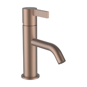 Bild von LAUFEN - KARTELL LAUFEN - Waschtischmischer, Ausladung 115 mm, Festauslauf, ohne Ablaufventil, PVD Rosegold gebürstet, Art.Nr. :H3113311681001