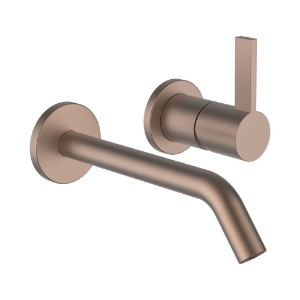 Bild von LAUFEN - KARTELL LAUFEN - Wandmischer zu Simibox 2-Point, Ausladung 175 mm, Festauslauf, PVD Rosegold gebürstet, Art.Nr. :H3113361681201