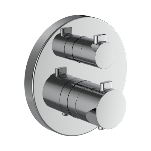 Bild von LAUFEN - MEDA - Fertigmontage-Set für thermostatischen 2-Griff Unterputz-Duschenmischer, zu Simibox Standard & Simibox Light, Chrom, Art.Nr. :HF506676100000
