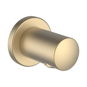 Picture of LAUFEN - SANITARY ACCESSORIES - Anschlussbogen, Ausladung 42 mm, mit Rückflussverhinderer, Vollmetall, PVD blassgold matt, Art.Nr. :HF504776462000