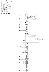 Picture of LAUFEN - AUSLAUF KOMPLET A225 CLASS-CLINIC CHRO, Art.Nr. :WI534144100094