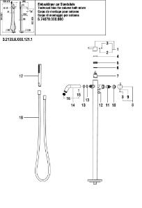 Picture of LAUFEN - AUSLAUF STANDSÄULE BAD A203 F428, Art.Nr. :WI534164428000