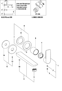 Picture of LAUFEN - MISCHER ROSETTE d55 ZU SBOX 2-POINT CHRO, Art.Nr. :WI569051100000