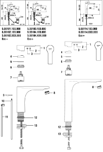 Picture of LAUFEN - HEBEL ECO+ SWISSTAP d42 K35 LAUFEN CHRO, Art.Nr. :WI570195100680