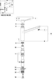 Picture of LAUFEN - HEBEL SWISSTAP KÜCHEN K35 LAUFEN F423, Art.Nr. :WI570200423600