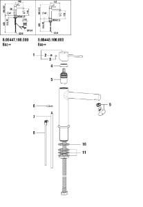 Picture of LAUFEN - HEBEL TWINPLUS SLIM ECO+ L63 LAUFEN CHRO, Art.Nr. :WI570206100680