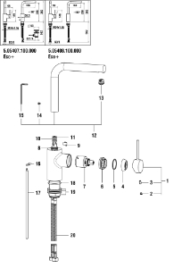 Picture of LAUFEN - HEBEL UMG TWINPLUS SLIM d42 LAUFEN CHRO, Art.Nr. :WI570207100660