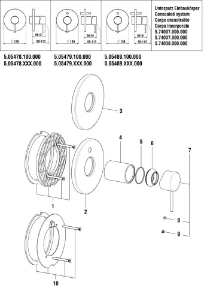 Picture of LAUFEN - HEBEL TWINPLUS SLIM d48 LAUFEN F423, Art.Nr. :WI570208423600