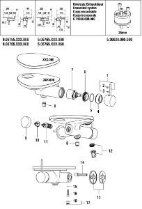 Picture of LAUFEN - HEBEL UMG TWINPLUSSL ADA d48 LAUFEN F423, Art.Nr. :WI570208423660