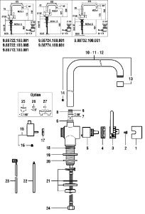 Picture of LAUFEN - SET BEF.-SCHRAUBE FÜR AUSLAUF TWIN WTM, Art.Nr. :WI577016000000