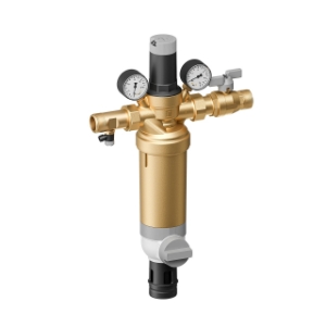 Picture of Honeywell Resideo Hauswasser-Station HS10S, 100 µm, bleifrei, Gewindetülle 1 1/2", Messing-Filtertasse, Art.Nr. :HS10S-11/2LFAAM
